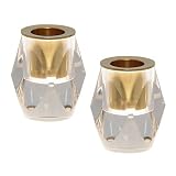 Candle Holders / Sticks Brass Lucite 2. Shabbat and Jewish Holiday