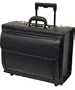 Black Leather Wheeled Catalog Case
