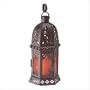 Moroccan Metal Amber Glass Candleholder Lantern Light [Kitchen]