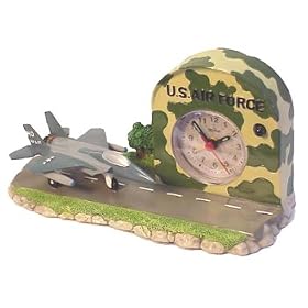 US Air Force Army F-15 Aircraft Plane Alarm Clock #30114