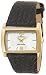 AK Anne Klein Women's Trend Gold Square Case Black Strap Watch #109076MPBN