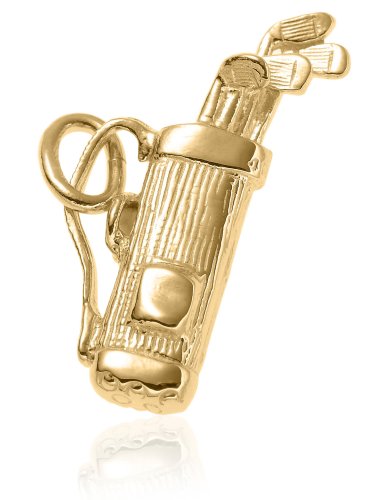 Childrens Toyshop  Jewelry : 14k Yellow Gold Golf Bag and Clubs Charm