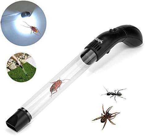 MARKIN Electronic Insects Suction Trap Tube Bugs Catcher Vacuum With LED Flashlight