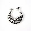 Sterling Silver Plain Hoop Earrings - Size: 29mm