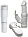 Doc Johnson Ivory Vibe Pocket Rocket and Coconut Jackie Rabbit Vibrator for Women Adult Sex Toy Kit