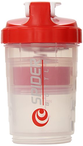 Spider Bottle - SpiderMix Mini2 Go Shaker Bottle Clear Red - Scale: 16oz (Cup: 25oz)