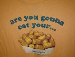 Napoleon Dynamite Eat your Tots juniors babydoll shirt gold