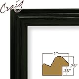 19x25 Black custom size complete wood picture frame w/ styrene and backing