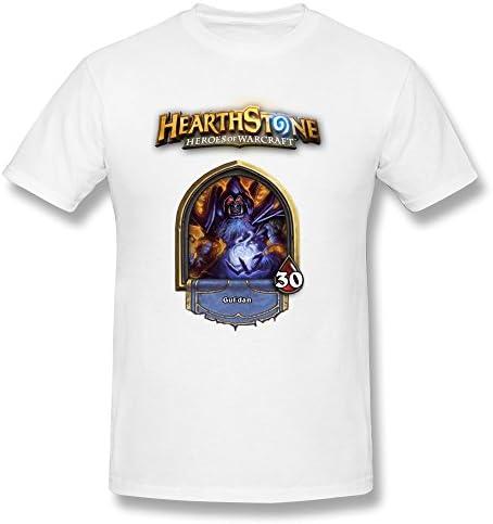 PNHK Men's Hearthstone Heroes Warcraft Guldan Tee Large White