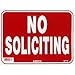 Tools & Hardware : No Soliciting Sign SP-73