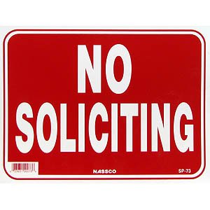 No Soliciting Sign SP-73