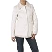 Static Faux Leather Coat with Faux Fur Lining- Cement