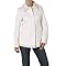 Static Faux Leather Coat with Faux Fur Lining- Cement