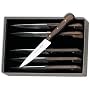 Victorinox 4-3/4-Inch Straight-Edge Pointed-Tip Steak Knife, Set of 6, Rosewood Handles