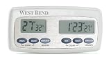 West Bend Electronic Double Timer, Brushed Metal