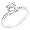 14K White Gold Round-cut 1.50 CTW Equivalent CZ Cubic Zirconia Ladies Solitaire Wedding Engagement Ring Band - Size 4