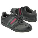 Unlisted Men's Royal Court (Black/Grey Leather 10.5 M)