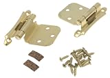 Amerock Variable Overlay Modern Face Mount Self Closing Hinge, Polished Brass, 2-Pack #BP7929-3