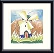 Art Poster Metal Framed Print - Windmill - Artist: Alfred A. Gockel- Poster Size: 9 X 9