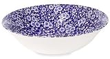 Queen's China Blue Calico Round Vegetable Bowl, 9 1/2 Inch