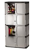 Rubbermaid 72-Inch Four-Shelf Single-Door Resin Storage Cabinet #7082-00