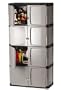 Rubbermaid 72-Inch Four-Shelf Single-Door Resin Storage Cabinet #7082-00