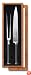 Ginsu Chikara Series 2 Piece Japanese 420J2 Stainless Steel Carving Set with 8-InchCarving Knife and Fork; Bamboo Storage Case Included