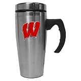 Wisconsin Badgers Contemporary Travel Mug - NCAA College Athletics - Fan Shop Merchandise