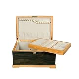 High Gloss Piano Finish Jewelry Chest in Ebony Wood