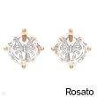 Rosato! Made in Italy Elegant Earrings With 31.40ctw Super Clean GH/VS Diamonds and Quartz Made of 18K Gold