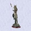 Battle ready warrior statue Indian style sculpture New