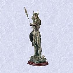Battle ready warrior statue Indian style sculpture New