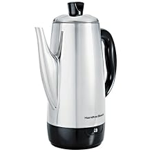 Hamilton Beach 40616 Stainless-Steel 12-Cup Electric Percolator
