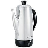 Hamilton Beach 40616 Stainless Steel 12-Cup Percolator, Silver by Hamilton Beach
