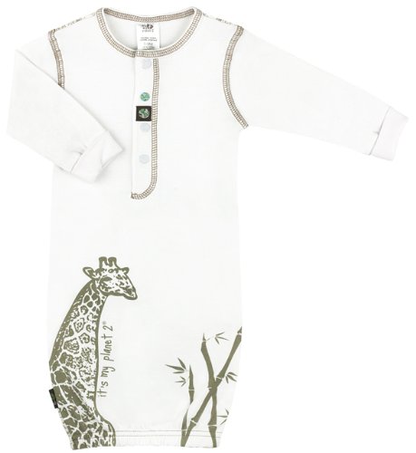 Kushies Unisex-Baby Newborn Walk On The Wild Side Gown