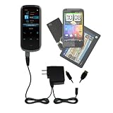 Double Wall Home Charger with tips including a tip for the RCA M4508 Lyra Digital Media Player – uses Gomadic TipExchange Technology