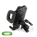 Ultra Durable Compact Car Mount Kit: Black Compatible Car Mount for HTC Inspire 4G Android Phone + HTC Inspire Black TPU Skin and VanGoddy Live * Laugh * Love TM Wristband!!!!!!!!!!