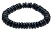 Mens Surf Style Black & Blue Wood Bead Beads Wristband Bracelet