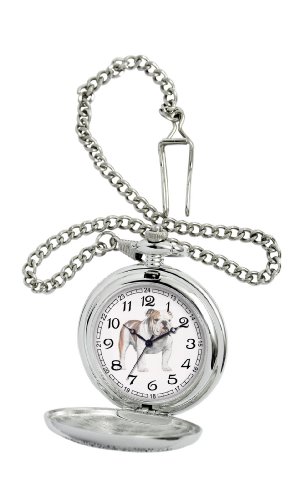 American Kennel Club Men's D1596 Bulldog Pocket Watch with Chain