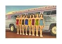 Bathing Beauties by Bus, St. Petersburg, Florida Art Poster Print, 17x11