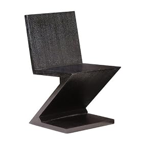 Chocolate Stained Wood Chair Pair by 