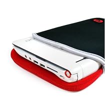 Kroo 11334 Reversible Sleeve for Laptops up to 10 Inches (Black/Red)
