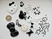 16 DIY Large Hello Kitty Bling Cell Phone Case Resin Flatback Deco Kit White/Black