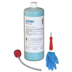 ELASTOFIT Reifendichtmittel 1000 ml Flasche Ventilausdreher Handschuhe