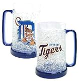 Detroit Tigers Freezer Mug - Set of Two Crystal Glasses