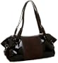SONDRA ROBERTS NEW YORK Ombre Patent/Suede E/W Double Shoulder