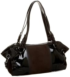 SONDRA ROBERTS NEW YORK Ombre Patent/Suede E/W Double Shoulder