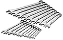 SK 86224 SuperKrome 19 Piece 12 Point 6-Millimeter to 22-Millimeter Combination Wrench Set