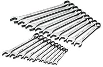 SK 86224 SuperKrome 19 Piece 12 Point 6-Millimeter to 22-Millimeter Combination Wrench Set