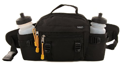 Everest Hiking Sports Dual Bottle Fanny Waist Lumbar Pack Bag 2 Squeeze Bottles Included